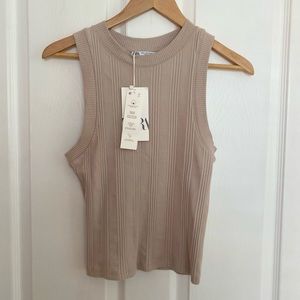 NWT Zara Beige Tank Top